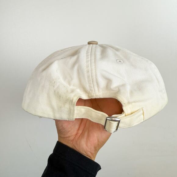 Kith Kids Script Greenwich Baseball Cap Hat Beige White Cotton Twill - OS - Picture 5 of 11